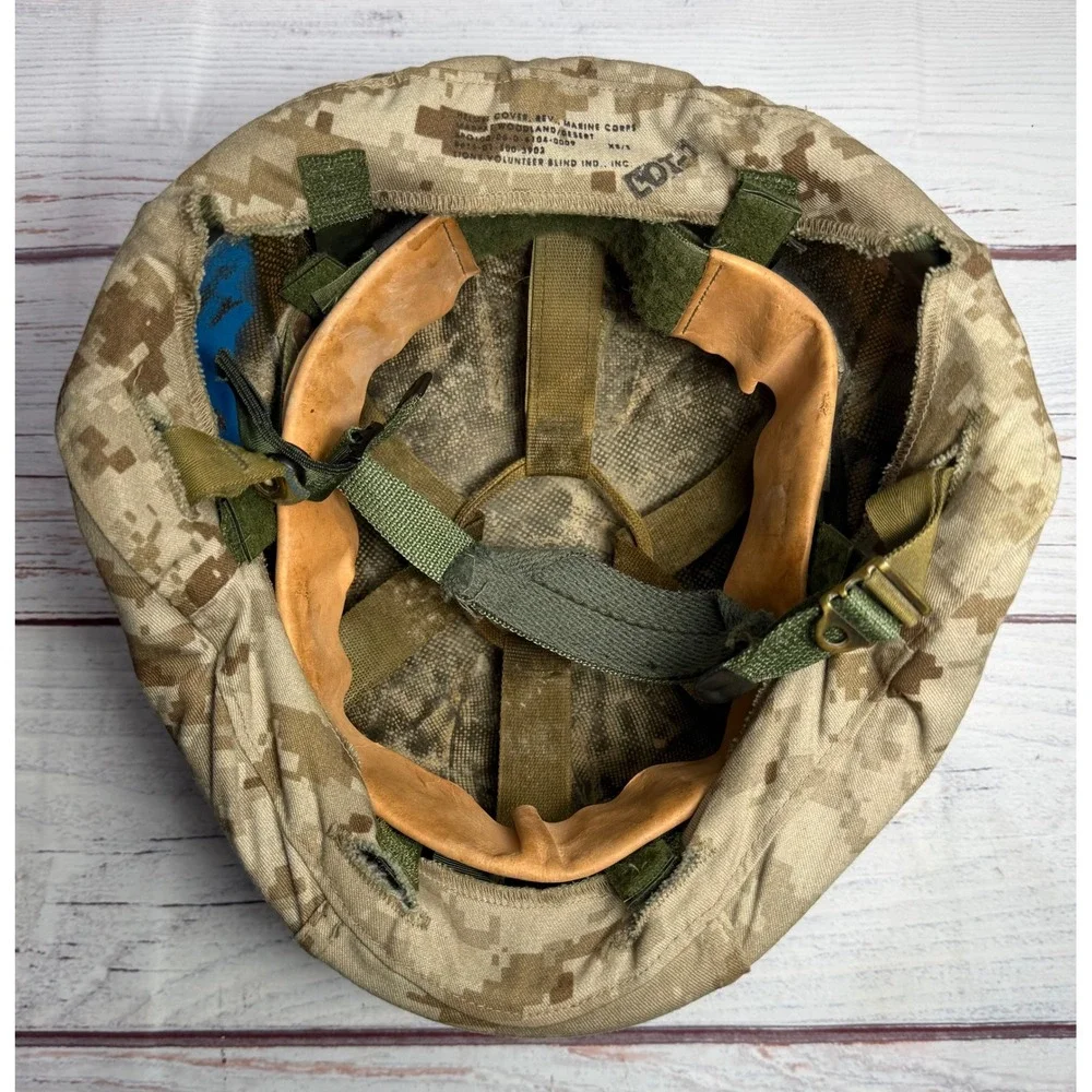 USMC M-3 MARPAT Helmet‎ W/ Cover Woodland Desert XS/S